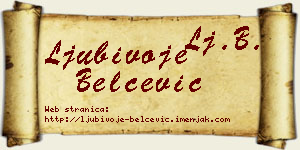 Ljubivoje Belčević vizit kartica